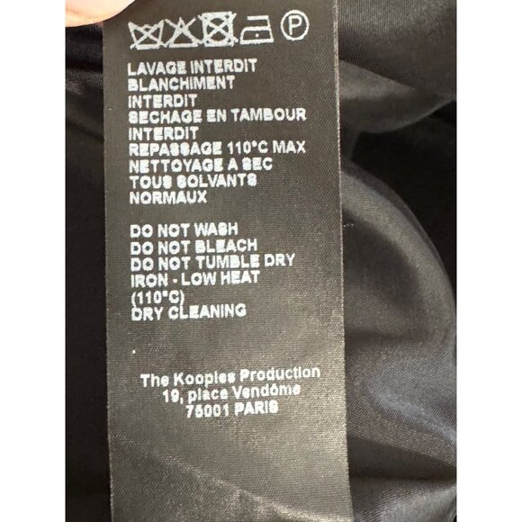 The Kooples Black Floral Lace Front Zip Pencil Skirt Size M - Picture 5 of 6